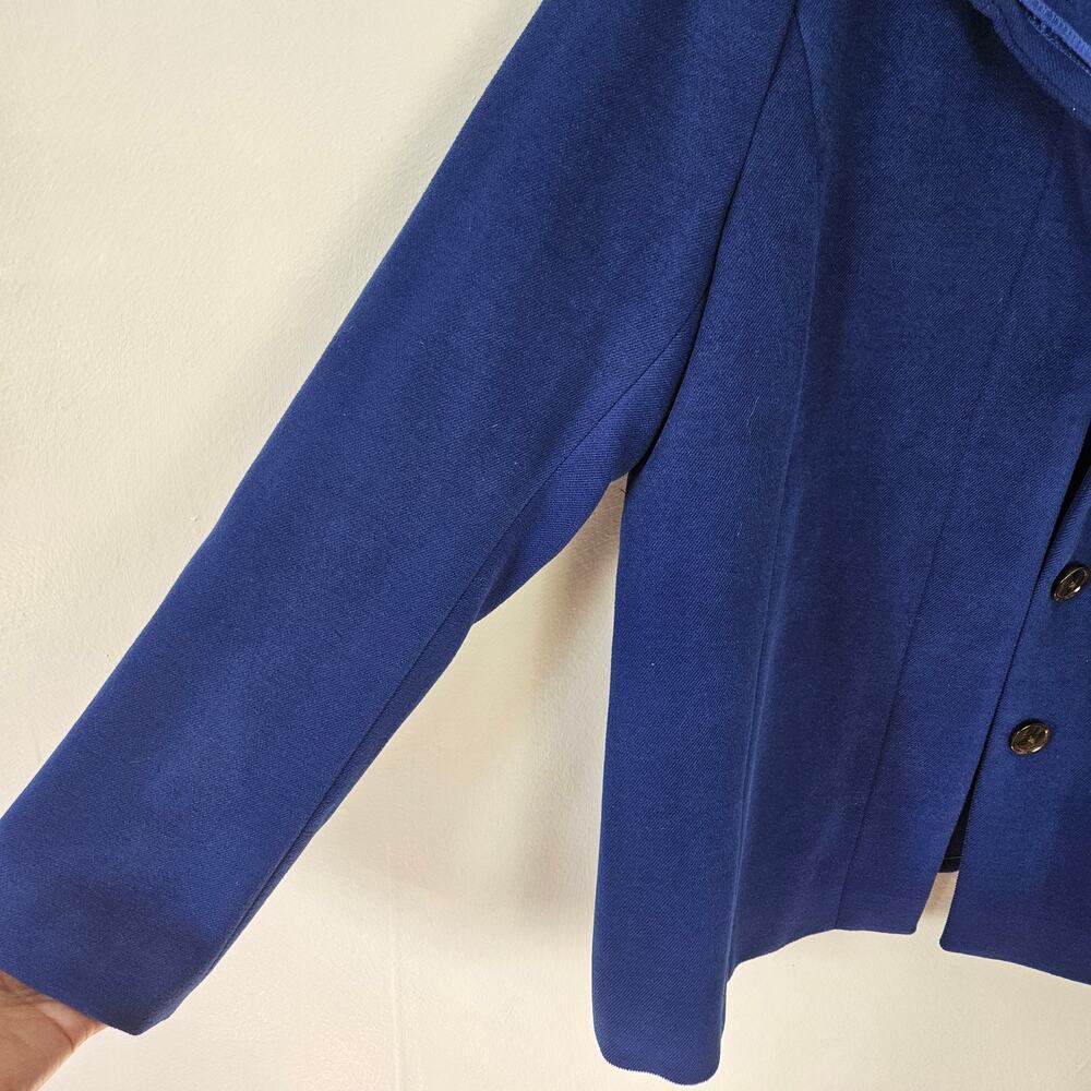 Lands' End Hidden Button Front Jacket Coat 15 Roy… - image 3